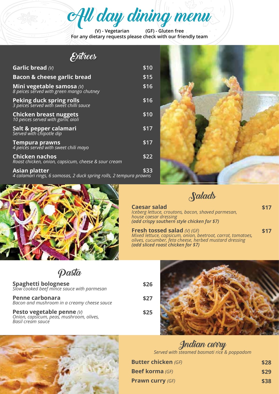 Lagoona menu page 2