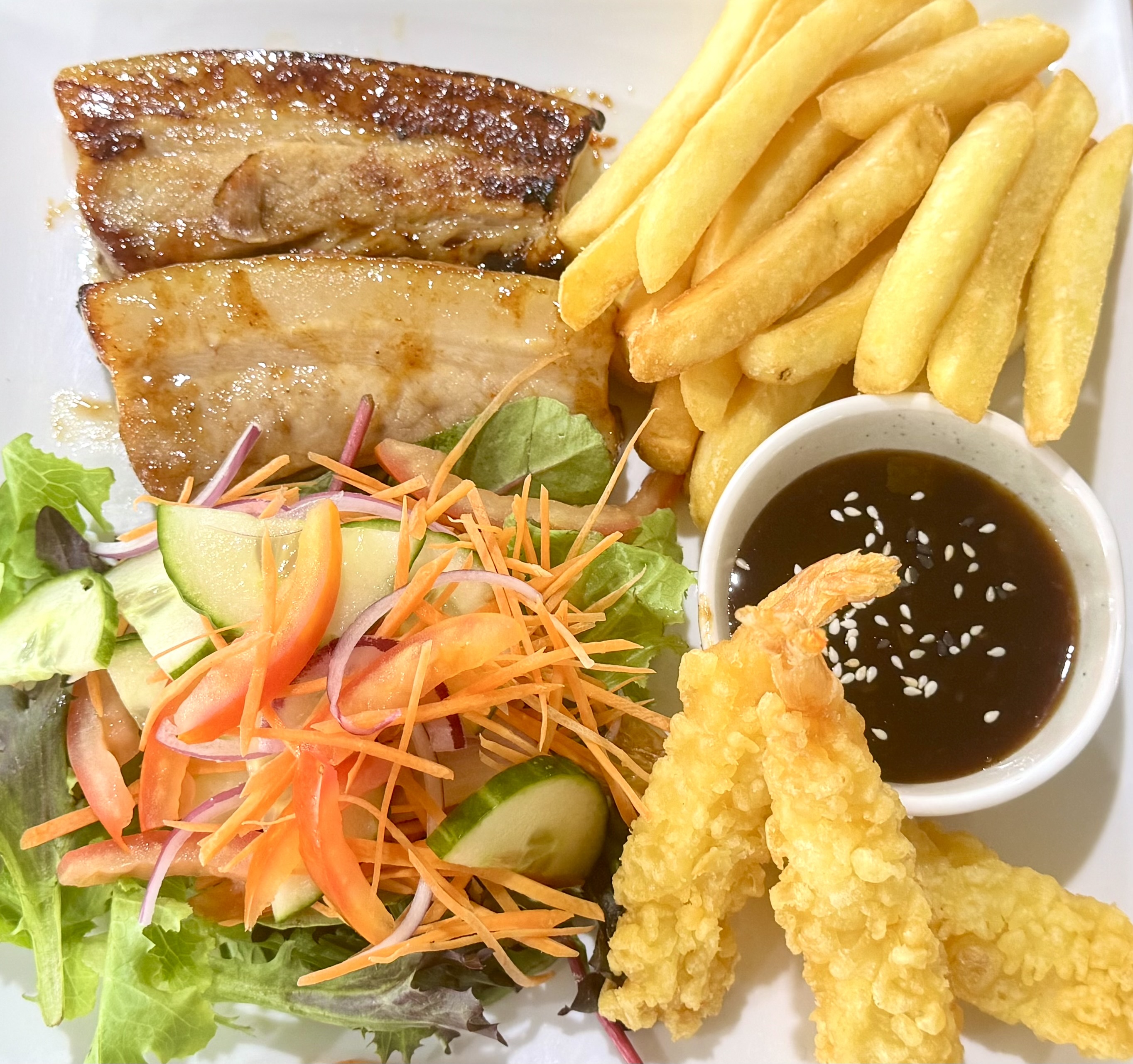 Pork and prawns